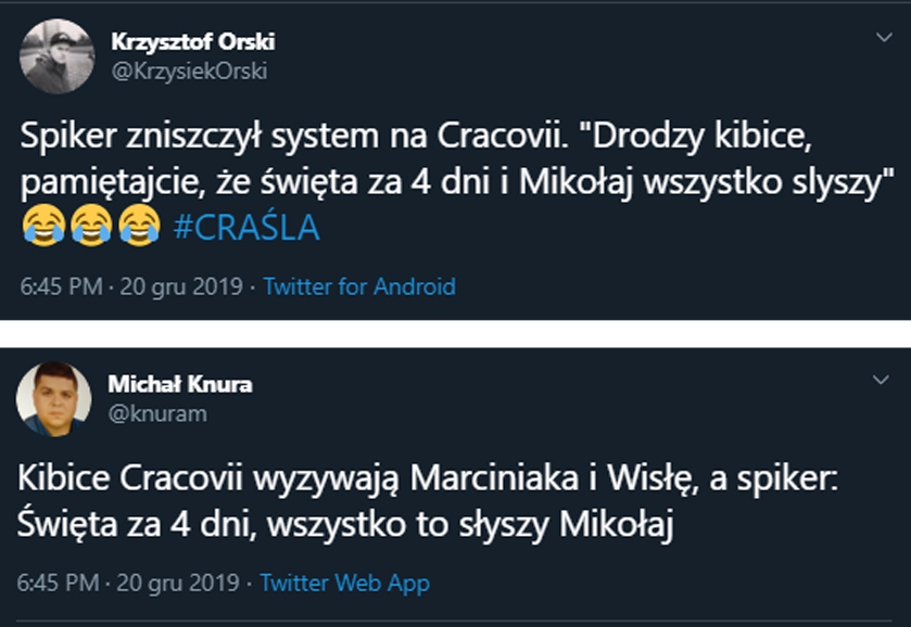 SŁOWA SPIKERA Cracovii do kibiców! :D